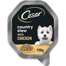 Cesar Country Stew Wet Dog Food with Tasty Chicken &amp; Vegetable in Gravy 150g