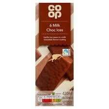 Co-op Fairtrade Milk Choc Ices 6 x 70ml