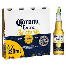 Corona Lager Beer Bottles 4 x 330ml