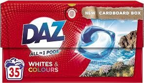 Daz All-in-1 PODs Washing Liquid Capsules, 19 Washes, Whites &amp; Colours