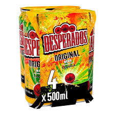 Desperados Tequila Lager Beer 4 x 500ml