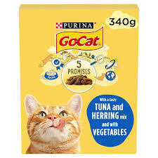 Go Cat Tuna, Herring &amp; Veg 340g