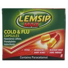 Lemsip Max Cold &amp; Flu Capsules 8 Capsules