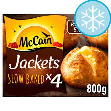 McCain Frozen Baked Jacket Potatoes 4 Pack 800g
