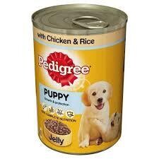 Pedigree Puppy Tin with Chicken &amp; Rice in Jelly 400g