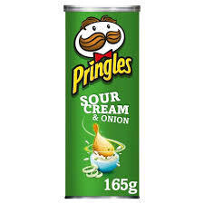 Pringles Sour Cream &amp; Onion Crisps 165g