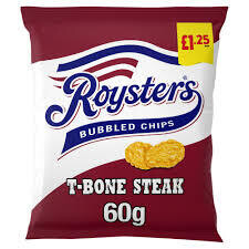 Roysters Bubbled Chips T-Bone Steak Flavour 60g