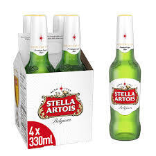 Stella Artois Belgium Premium Lager Bottles 4 x 330ml