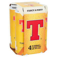 Tennent&#39;s Lager 4 x 586ml Pint Cans