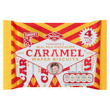 Tunnock&#39;s Real Milk Chocolate Caramel Wafer Biscuits 4 x 30g