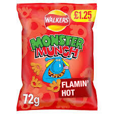 Walkers Monster Munch Flamin&#39; Hot 72g