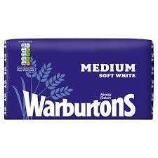 Warburtons Medium Sliced Soft White Bread 800g