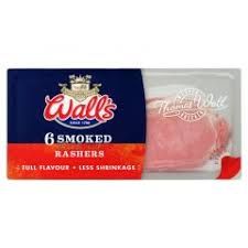 Walls Bacon Smoked 220g 6 Rashers