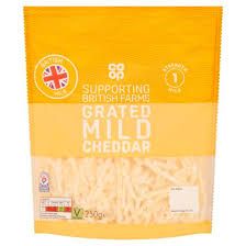 Co-op British Sliced Mild Grated Cheddar 250g