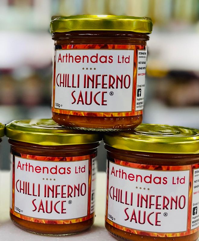 Arthendas Chilli Inferno Sauce 150g