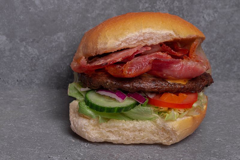 Beef Burger and Chips