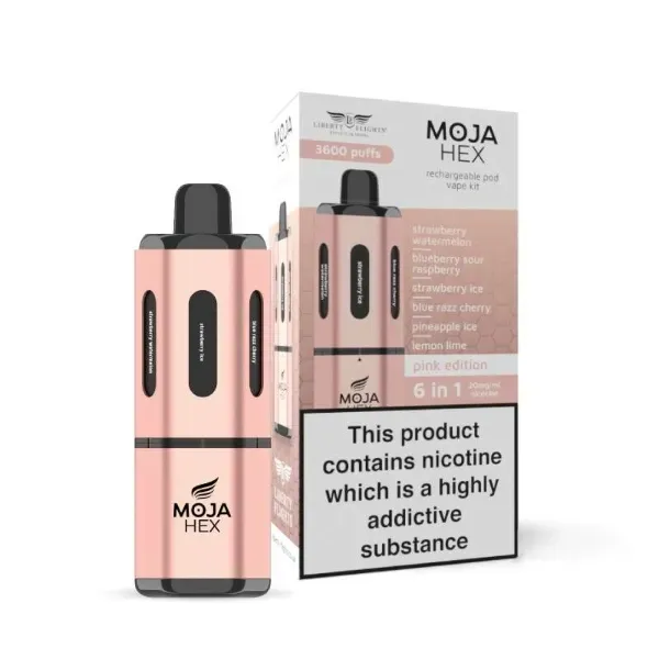 Moja Hex Kit Pink 3600 Puffs