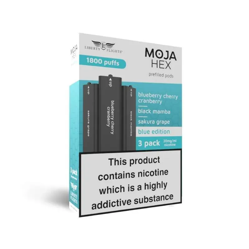 Moja Hex Pods Blue 3pk (1800 Puffs)