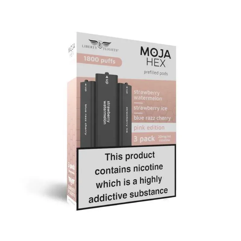 Moja Hex Pods Pink 3pk (1800 Puffs)