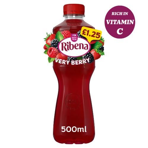 NEW Ribena Very Berry 500ml