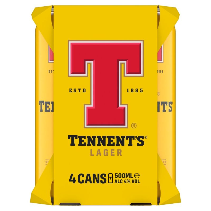 Tennents Lager 4x500ml Cans
