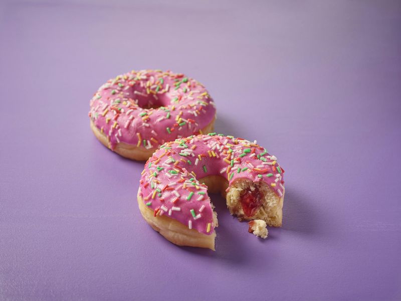 Strawberry Sprinkle Filled Doughnut