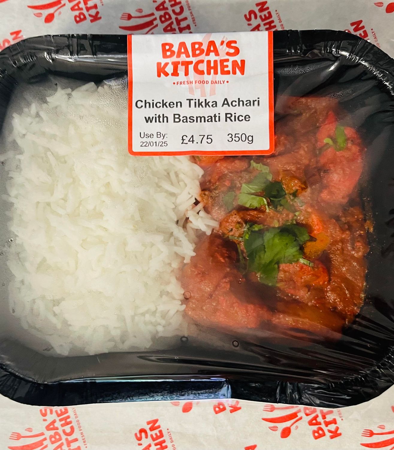 Homemade Chicken Tikka Karahi &amp; Boiled Rice