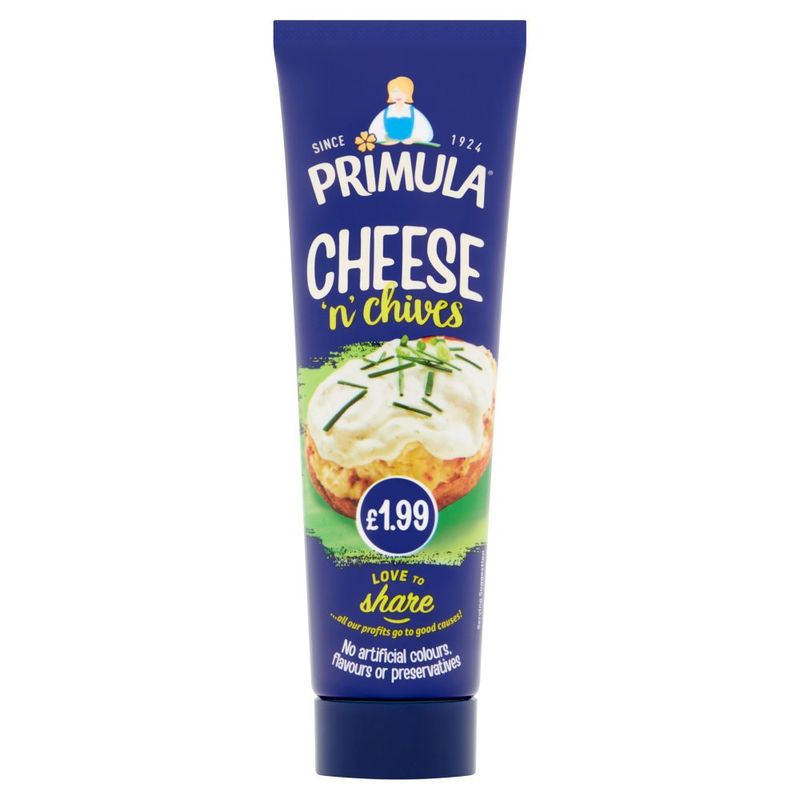 Primula Original Tubes Cheese &amp; Chives 140g