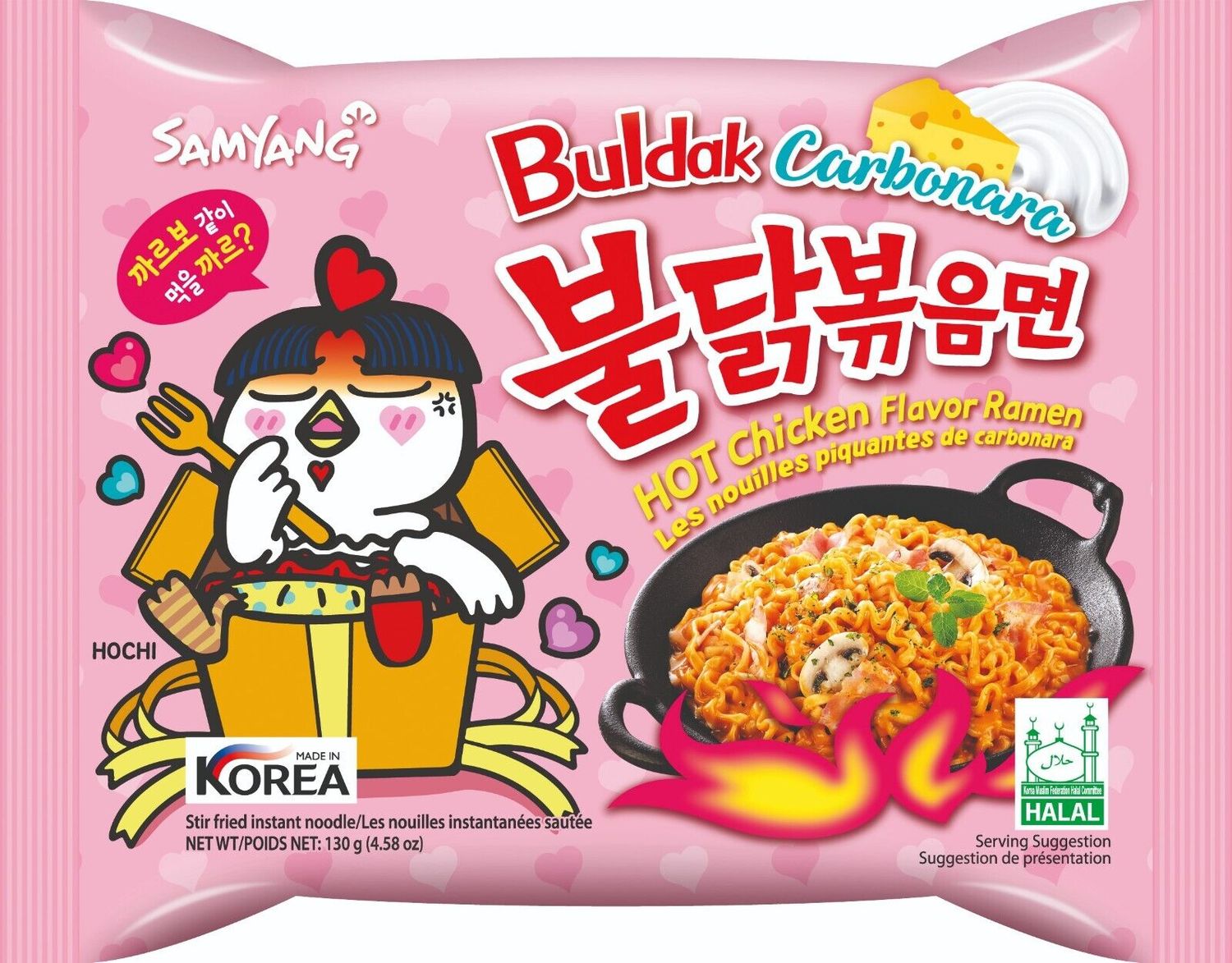Buldak Carbonara HOT Chicken Flavour Noodles 130g