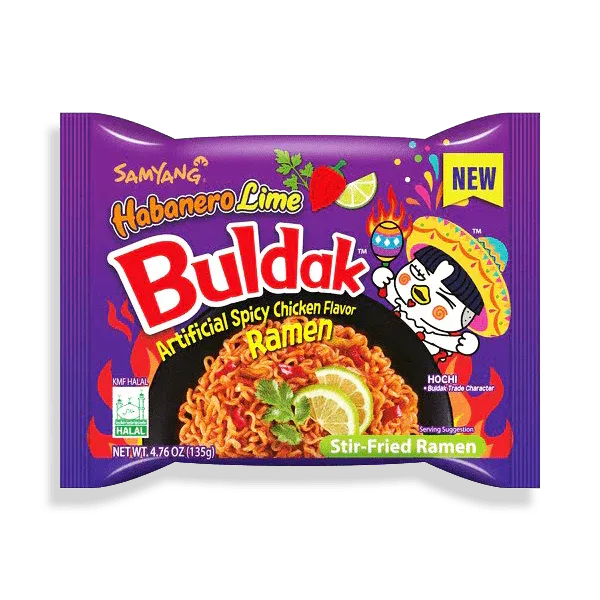 Buldak Habanero Lime HOT Chicken Flavour Noodles 130g