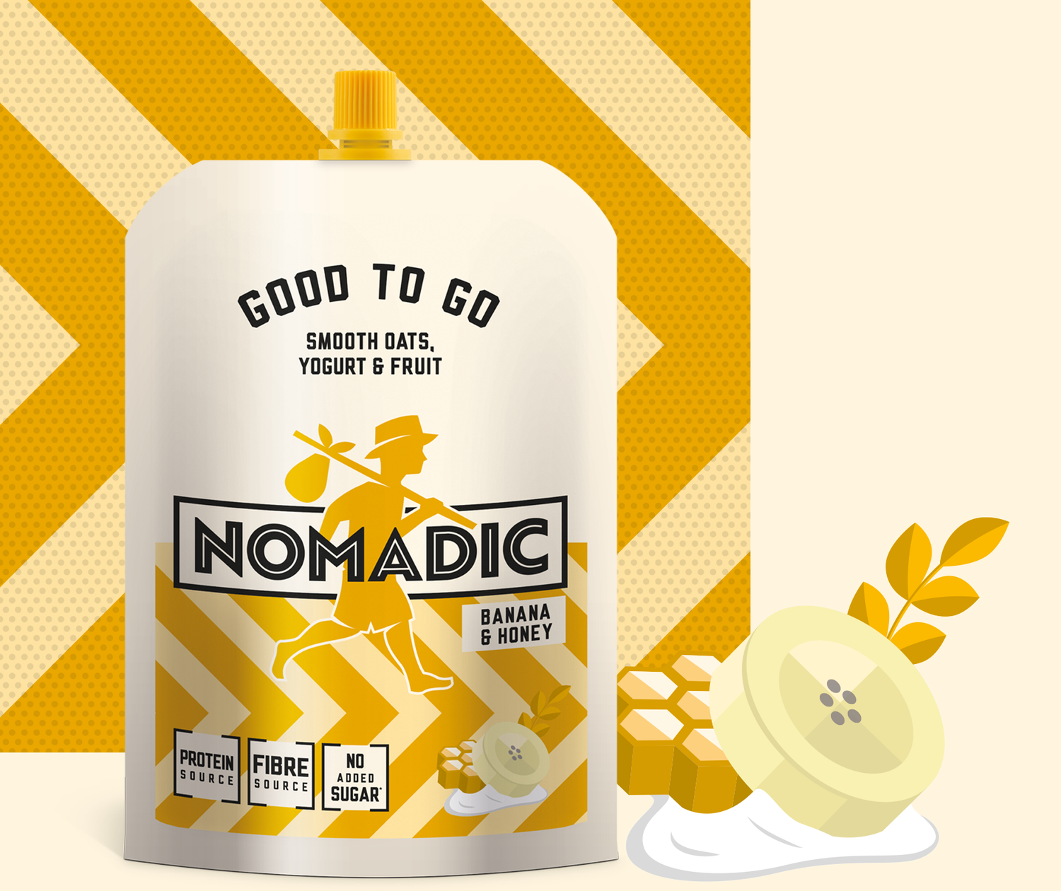 Nomadic Protein Yogurt Banana &amp; Honey 150g
