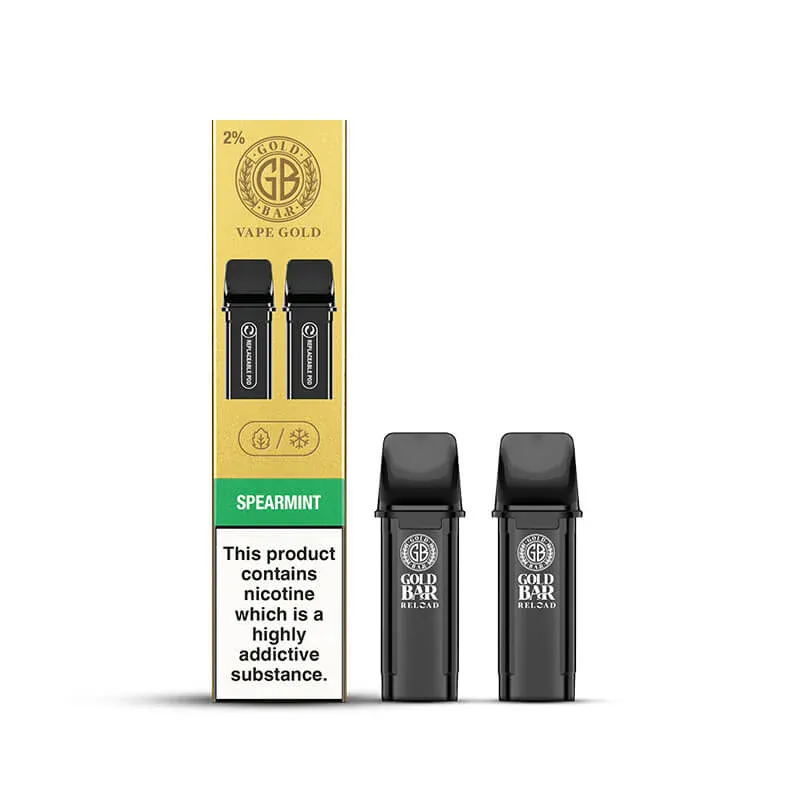 Gold Reload Bar 2% Nicotine Spearmint PODS 2pk