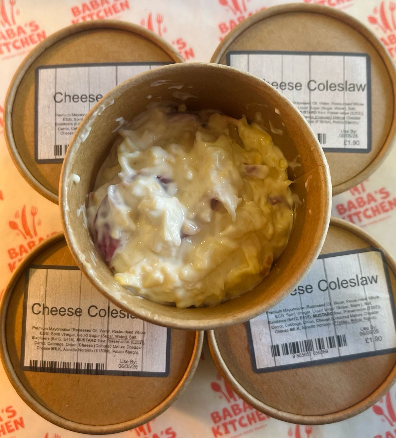 Baba&#39;s Kitchen Homemade Cheese Coleslaw
