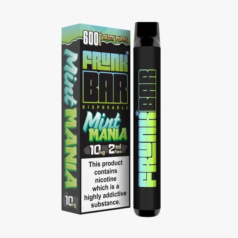 Frunk Bar Disposable Vape 600 Puffs 20mg Mint Mania
