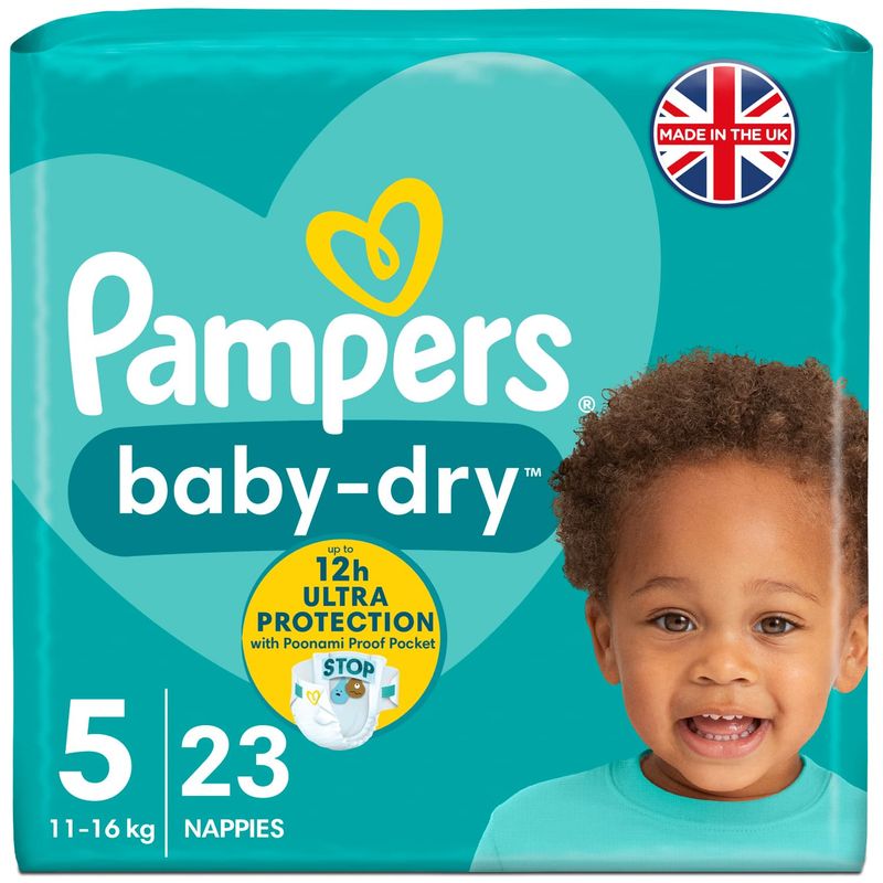 Pampers Baby Dry Nappies Size 5 23pk