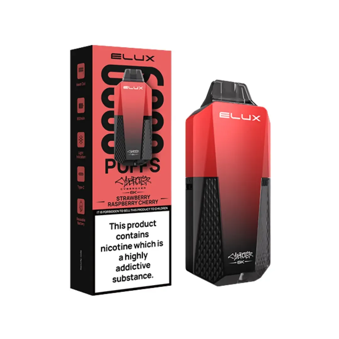 ELUX DEVICE Cyberover Strawberry Raspberry Cherry 6000 Puffs