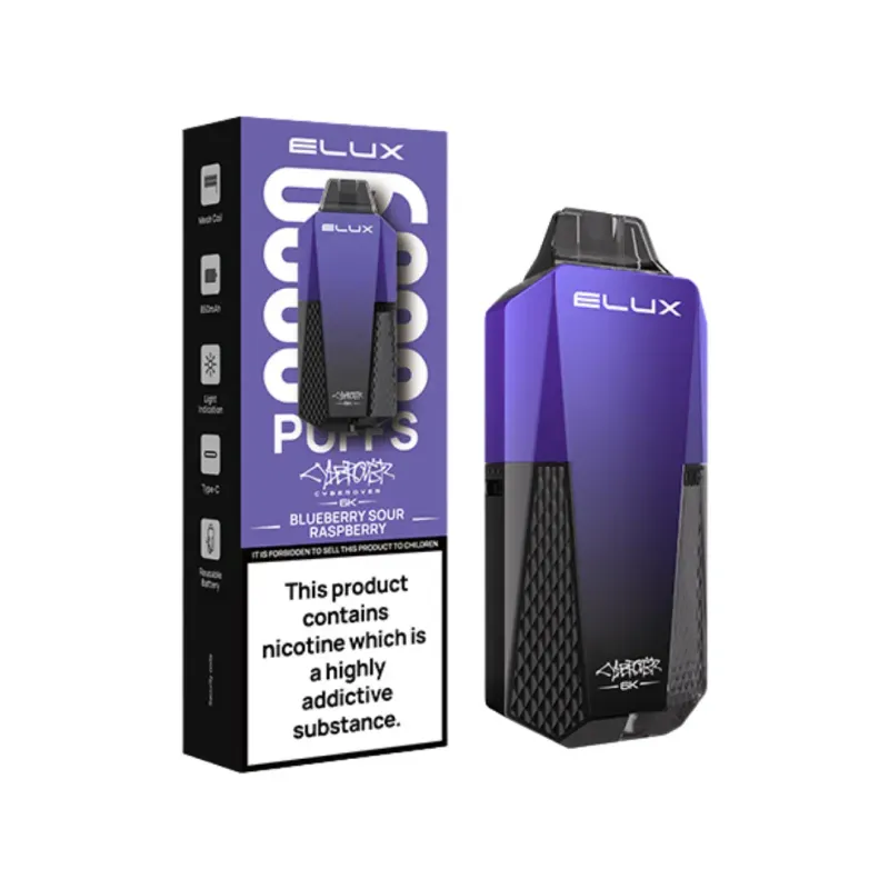 ELUX DEVICE Cyberover Blueberry Sour Raspberry 6000 Puffs
