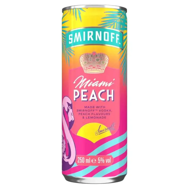 NEW Smirnoff Miami Peach Cocktail Can 330ml