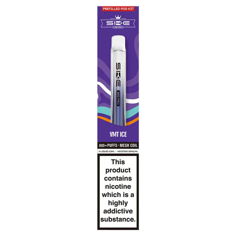 SKE Crystal Pro Refillable Kit VMT Ice 600 Puffs