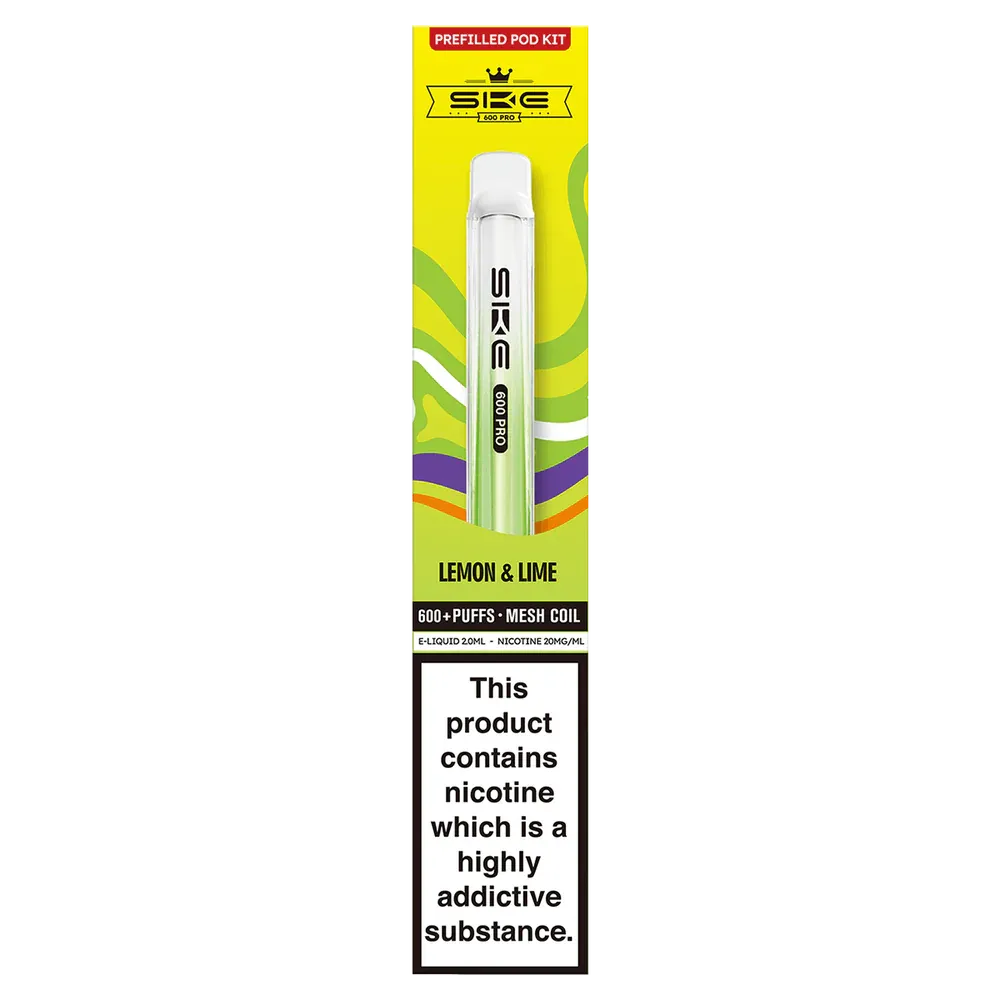 SKE Crystal Pro Refillable Kit Lemon &amp; Lime 600 Puffs