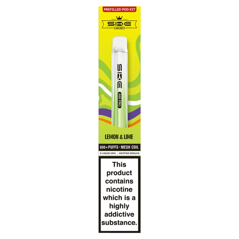 SKE Crystal Pro Refillable Kit Lemon &amp; Lime 600 Puffs