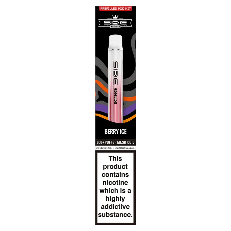 SKE Crystal Pro Refillable Kit Berry Ice 600 Puffs