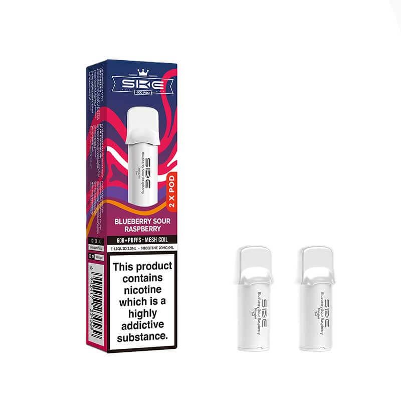 SKE Crystal Pro Refill Pods Blueberry Sour Raspberry 2pk