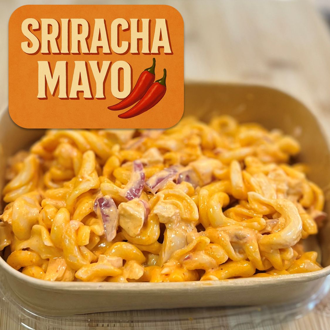 NEW Sriracha Mayo Chicken Pasta Salad