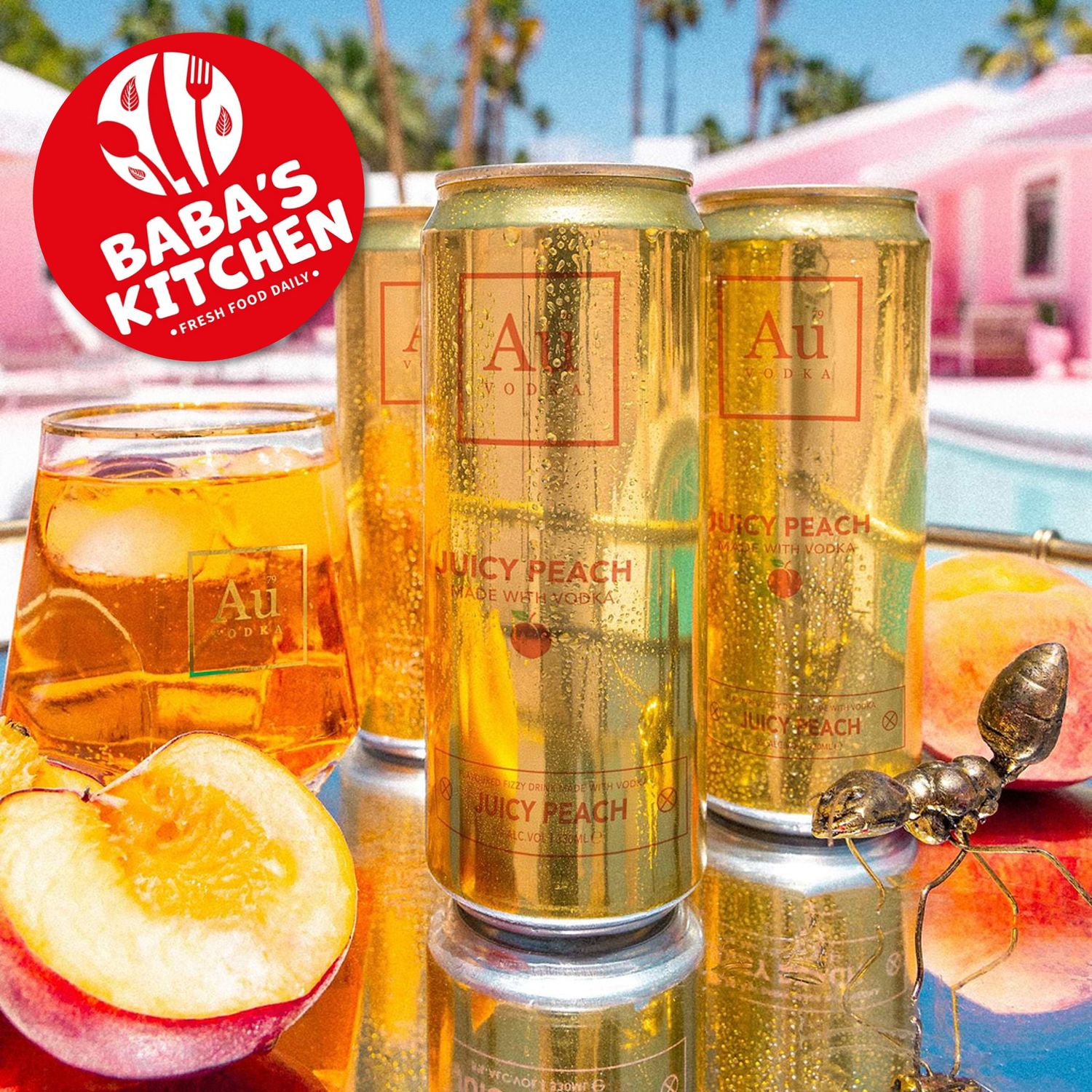 NEW AU Vodka Juicy Peach Can 330ml