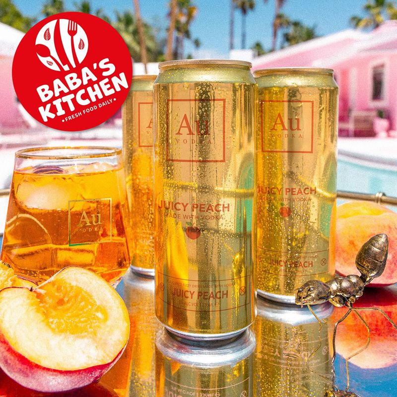 NEW AU Vodka Juicy Peach Can 330ml
