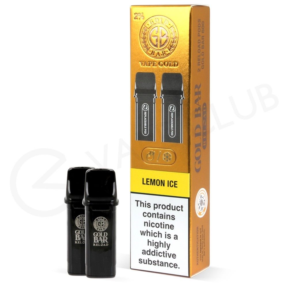 Gold Reload Bar 2% Nicotine Lemon Ice PODS 2pk