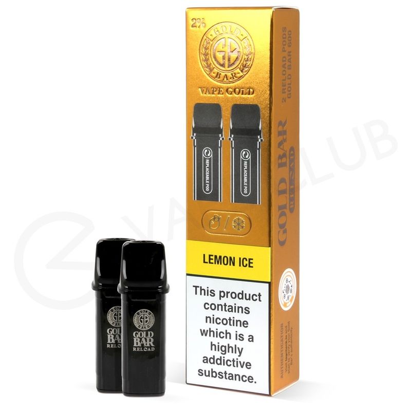 Gold Reload Bar 2% Nicotine Lemon Ice PODS 2pk