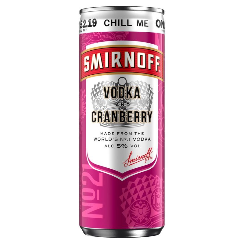Smirnoff Vodka &amp; Cranberry Cocktail Can 330ml