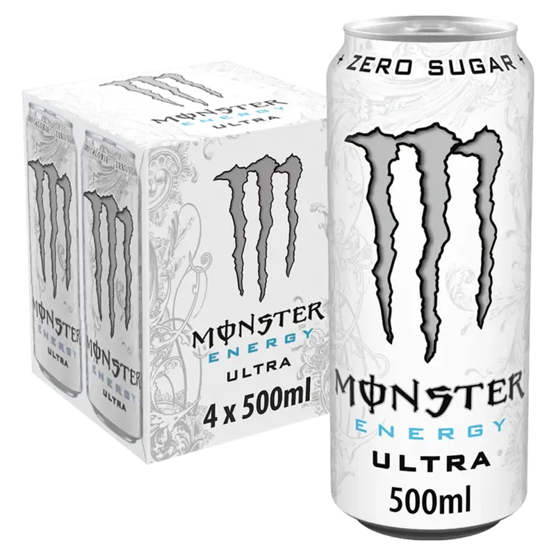 Monster Energy Ultra Zero Sugar 4pk 500ml Cans